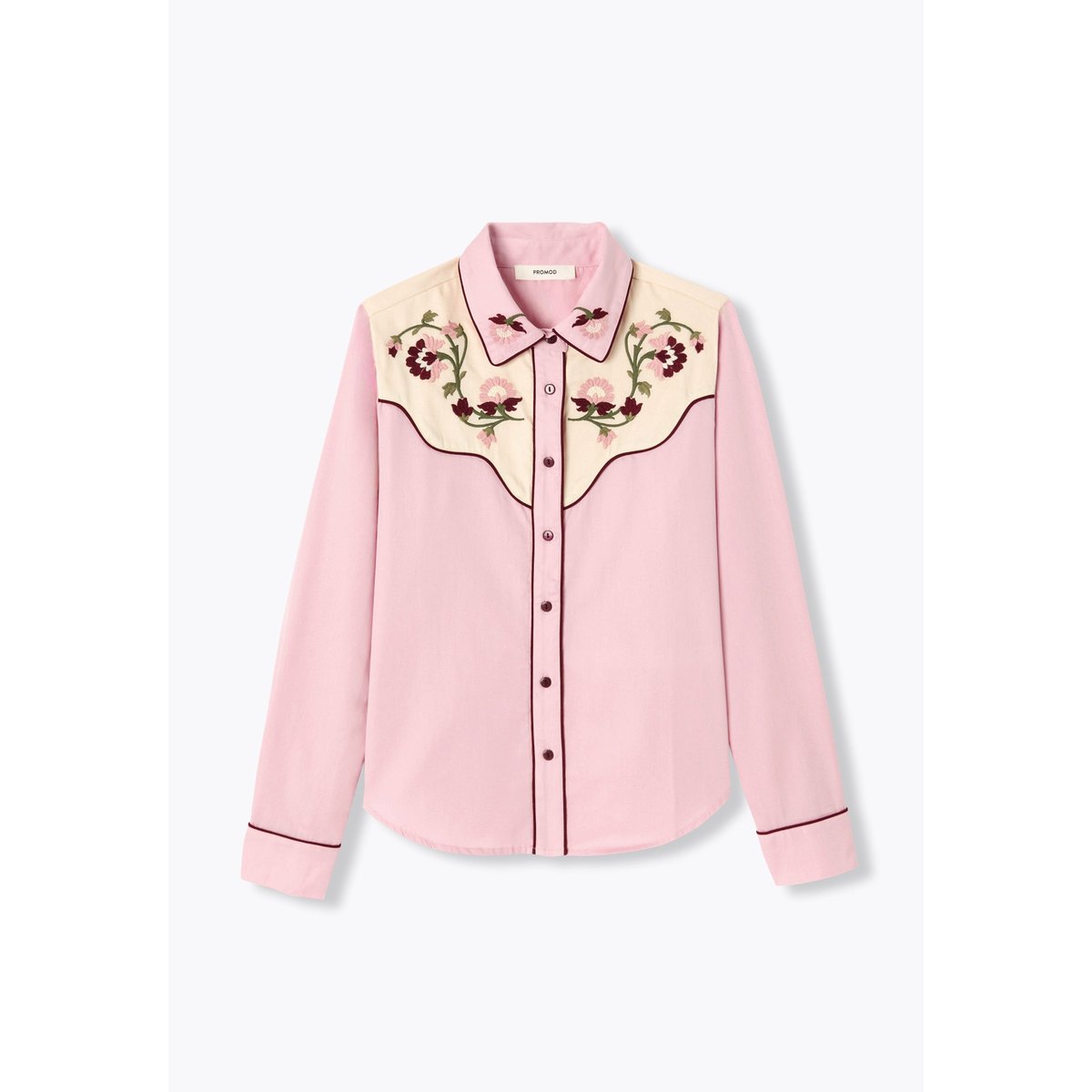 Chemise western brodée rose, PROMOD