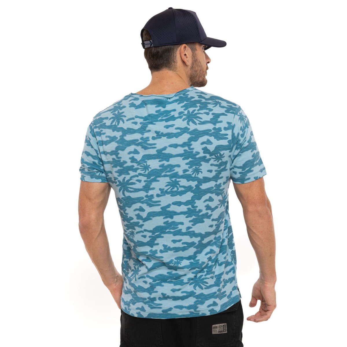 Tee Shirt coton Ron bleu/vert/noir, VON DUTCH