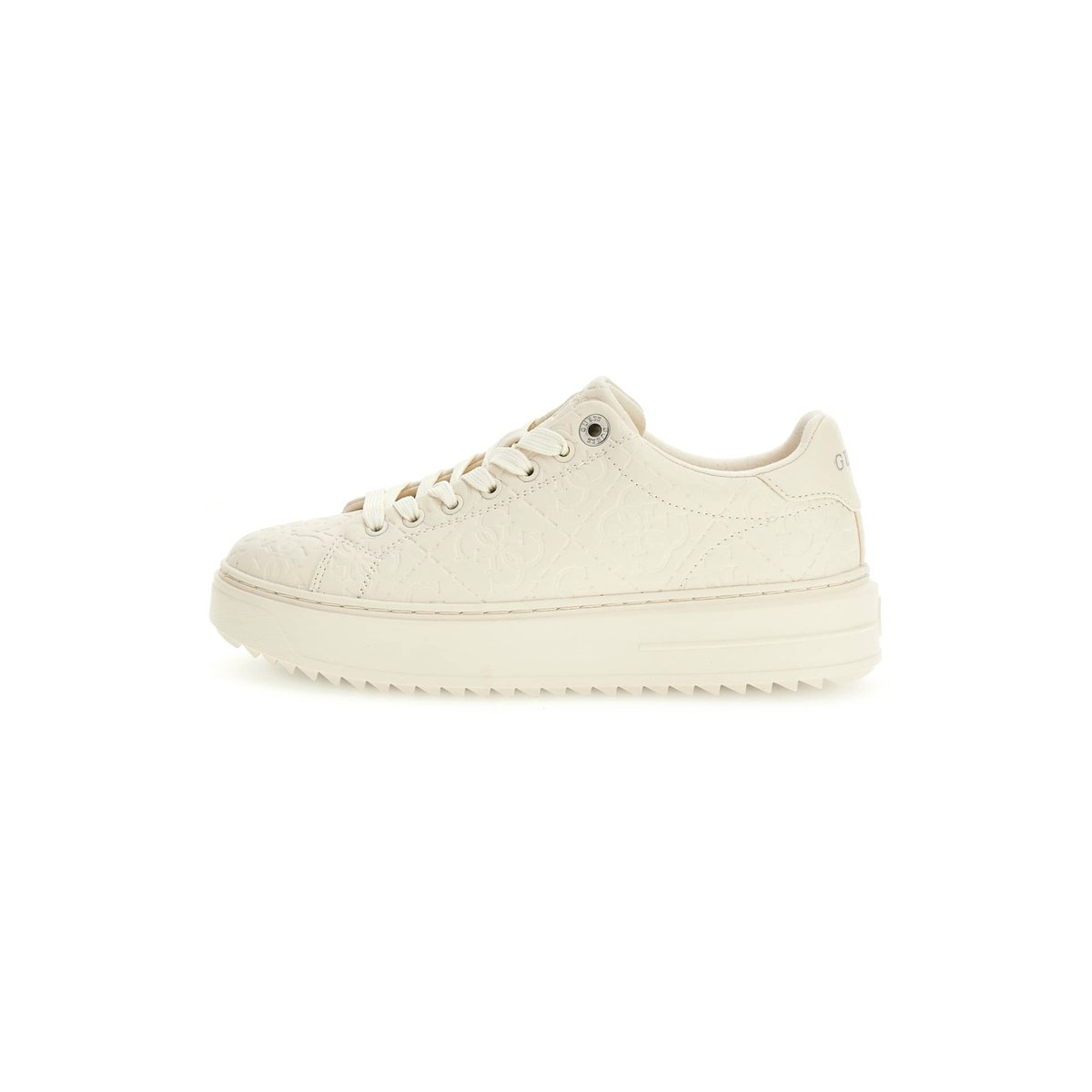 Sneaker Denesa Logo 4G Gaufré blanc, GUESS