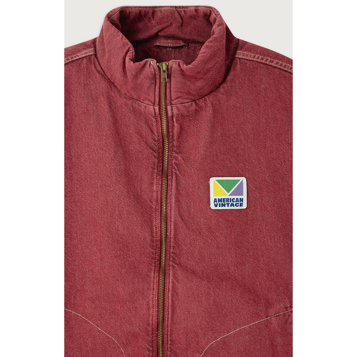 Veste sans manches zippée bordeaux, AMERICAN VINTAGE