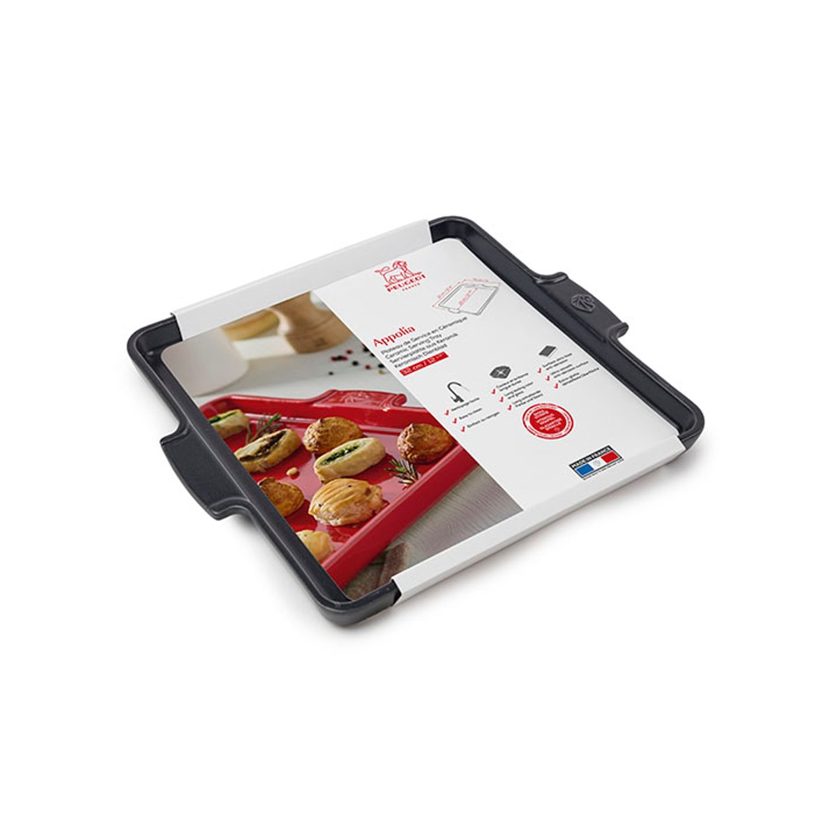 Plateau de Service Carré Ardoise 32 cm - ardoise, PEUGEOT