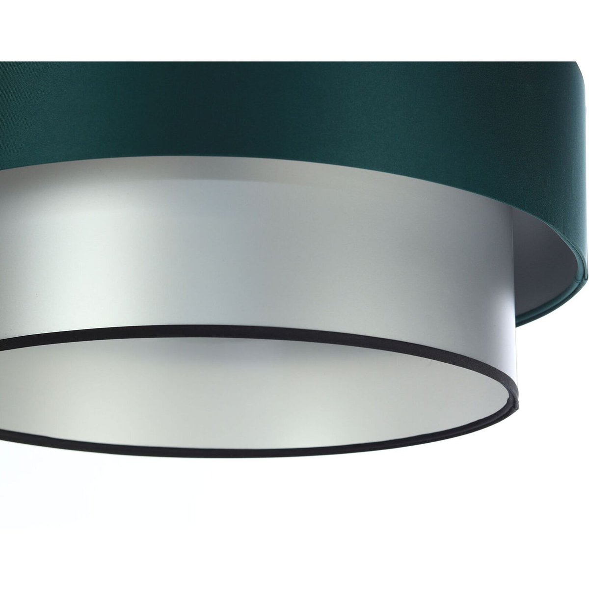 Suspension en tissu, DUO ÉLÉGANT vert bouteille et argent satiné et brillant, BPS KONCEPT