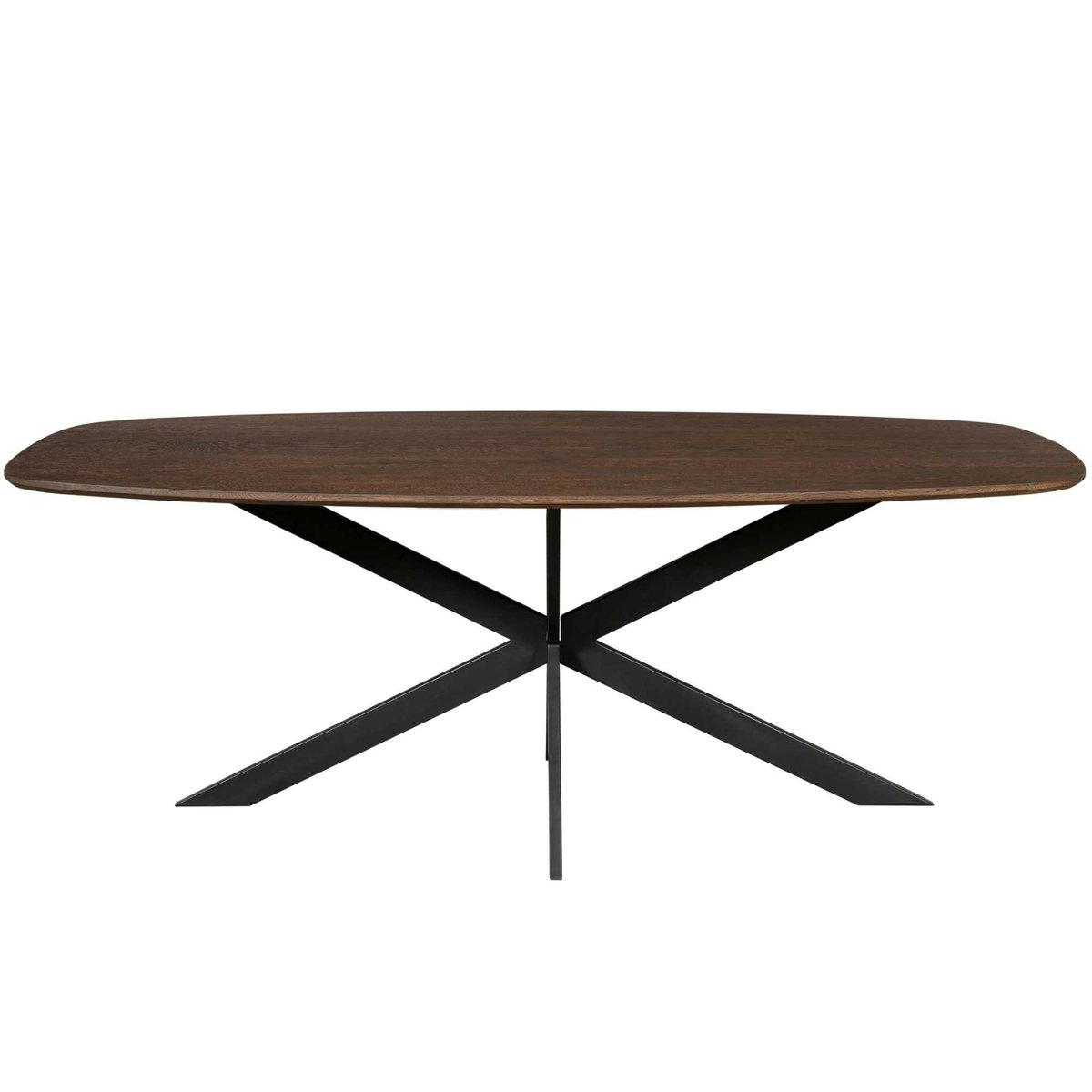 Table à manger bords arrondis 8 places LEXTON chêne brun, PIER IMPORT