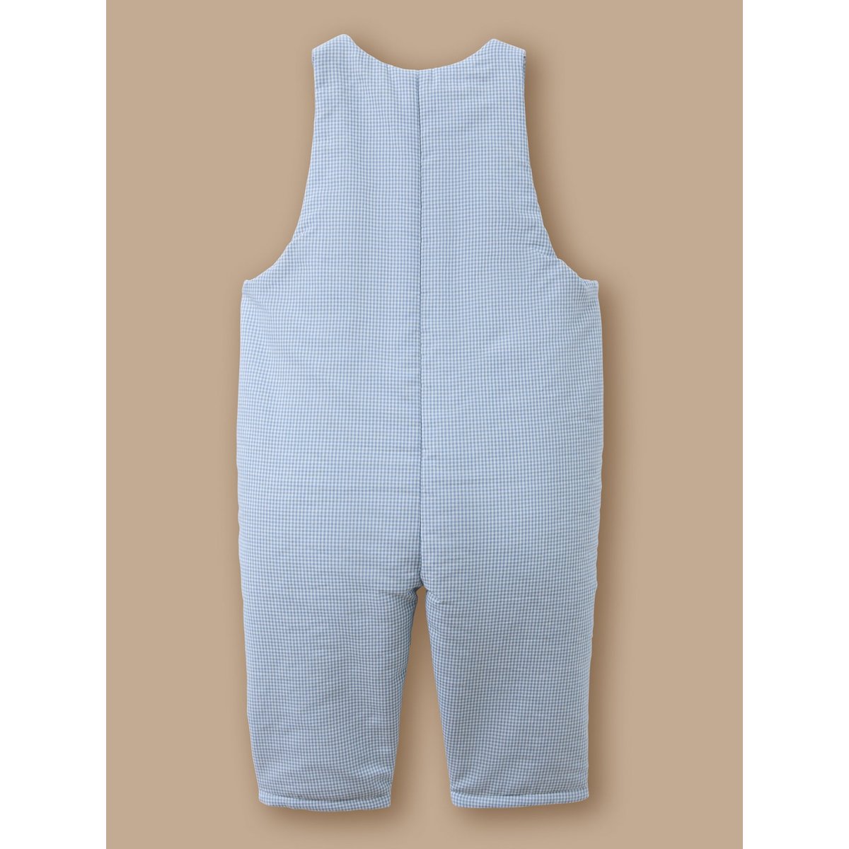 Salopette imprimée vichy vichy bleu, CYRILLUS