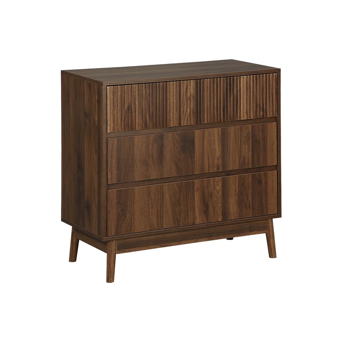 Commode décor bois 3 tiroirs LINEAR bois foncé, SWEEEK
