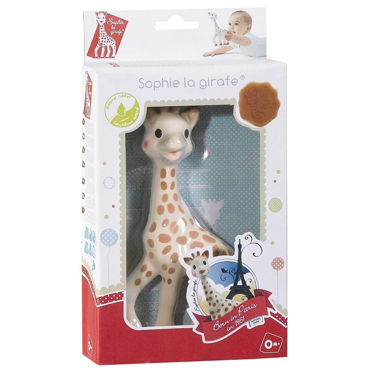 Sophie la girafe en boîte cadeau beige, VULLI