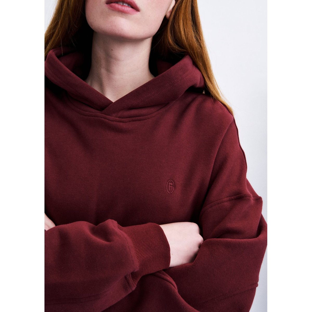Sweatshirt Fuji en coton FUJI bordeaux, FRNCH