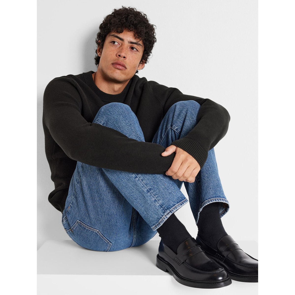 Pullover noir - black, SELECTED