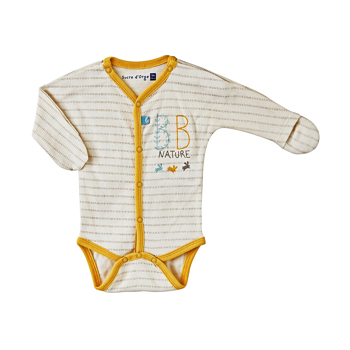 Lot 2 body a moufles delan beige, SUCRE D'ORGE