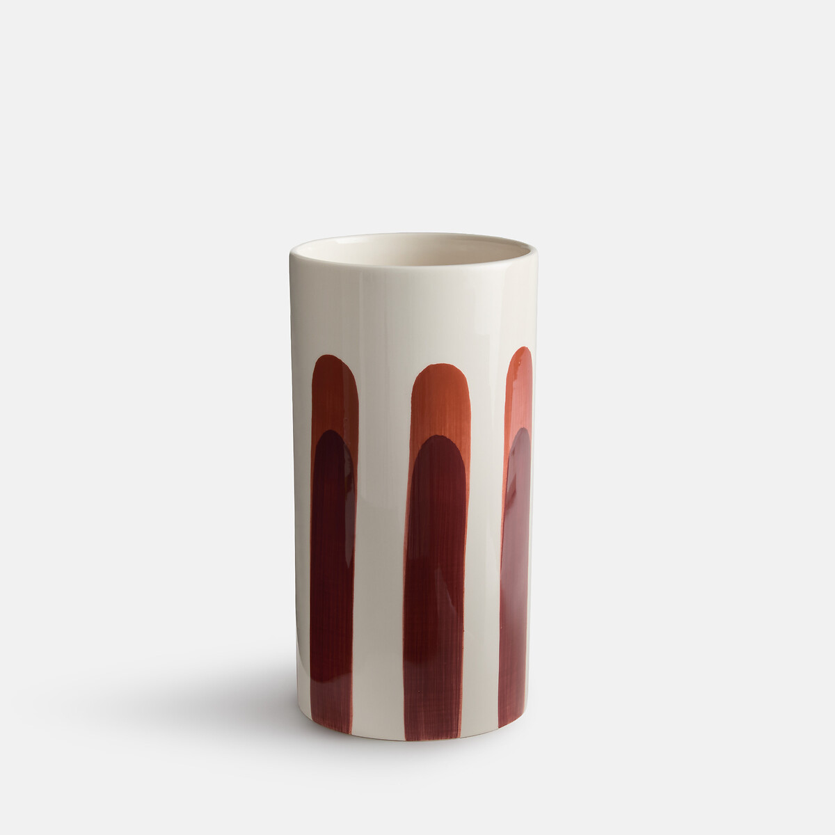 Vase en céramique, peint à la main, hauteur 25 cm, JAOMA terracotta/rose, LA REDOUTE INTERIEURS