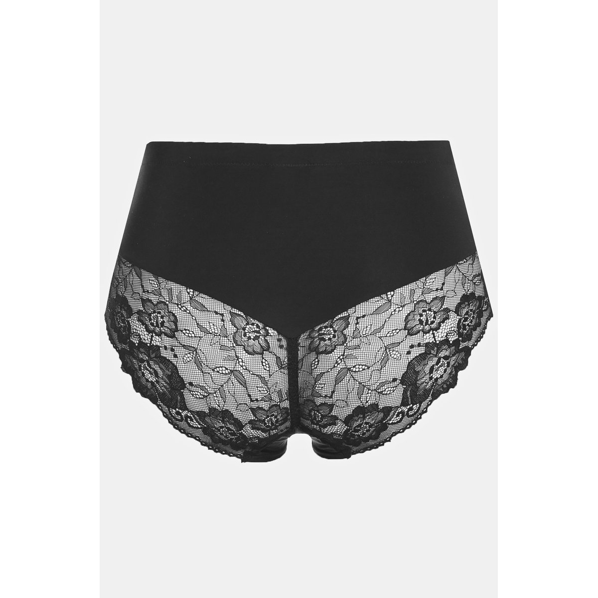 Culotte gainante avec dentelle transparente noir, ULLA POPKEN