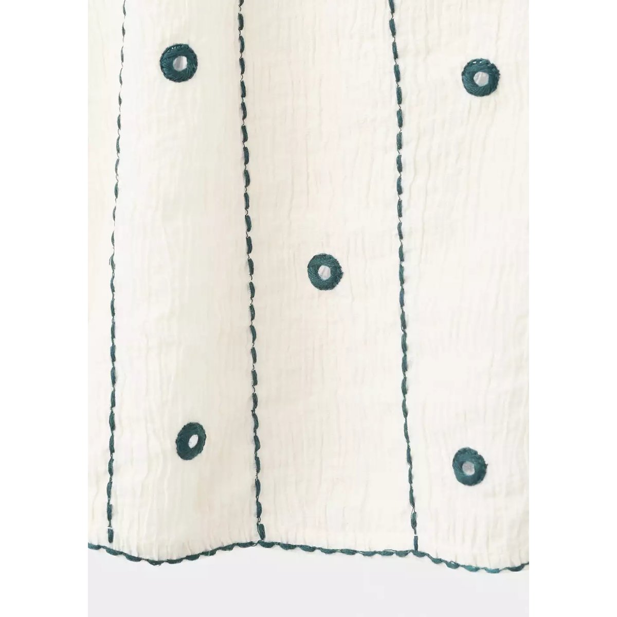 Top bretelles détails brodés blanc cassé, MANGO TEEN