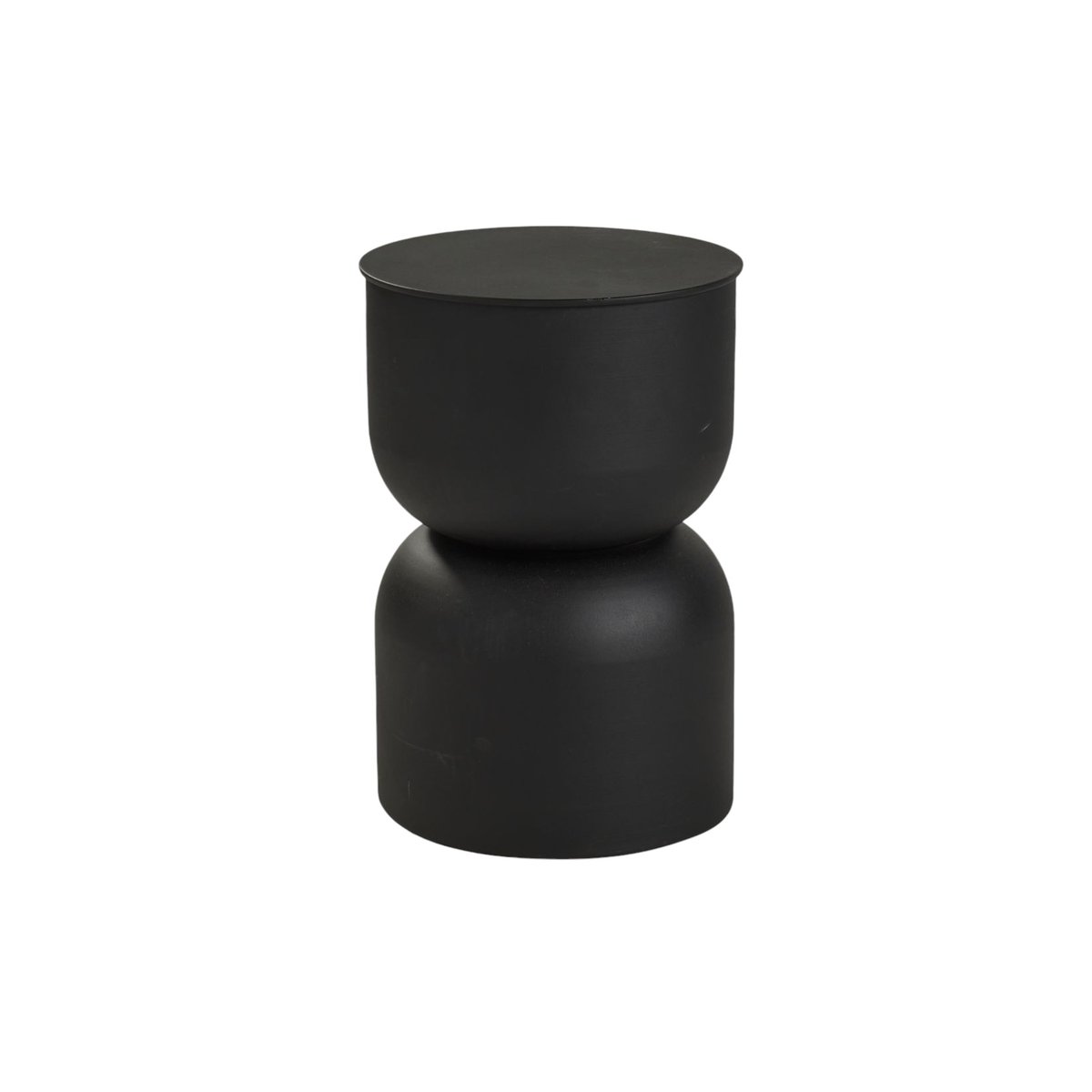 Table d'appoint rond en métal MOKA noir, FACTORY