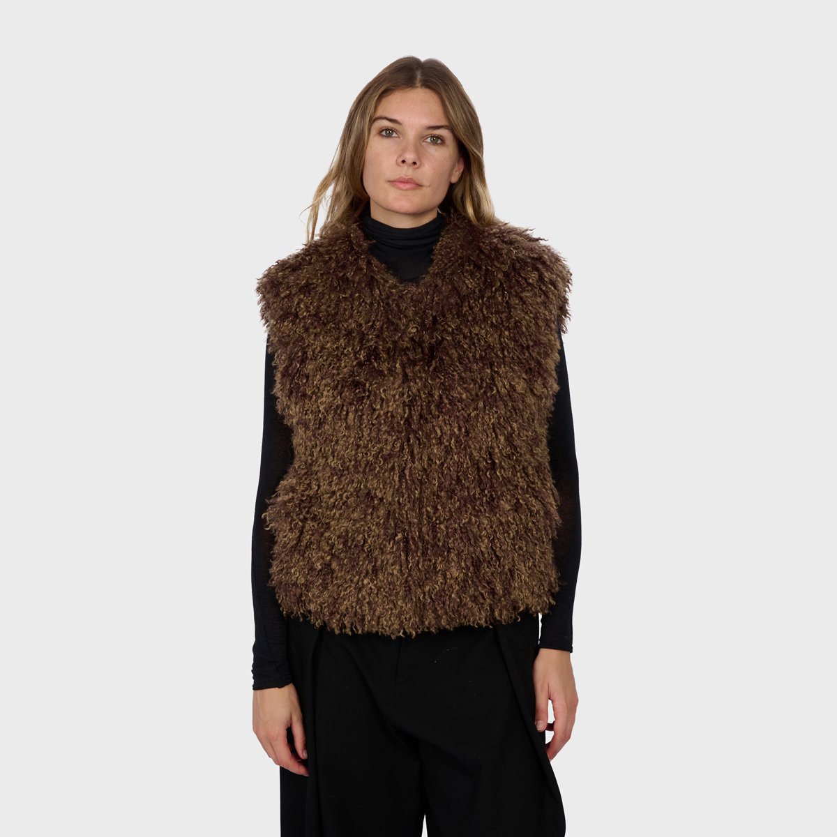 Gilet sans manches à coupe classique BETH bronze, OAKWOOD