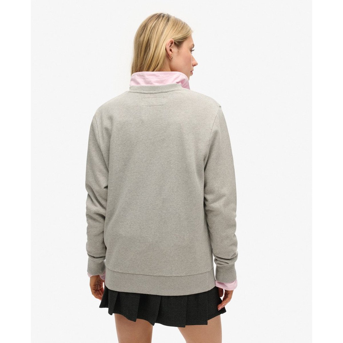 Sweat oversize imprimé Athletic gris athlétique chiné, SUPERDRY