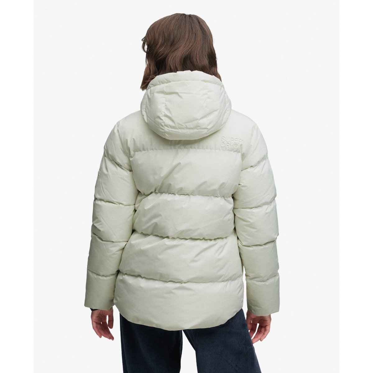 Doudoune Sport à Capuche blanc cassé, SUPERDRY