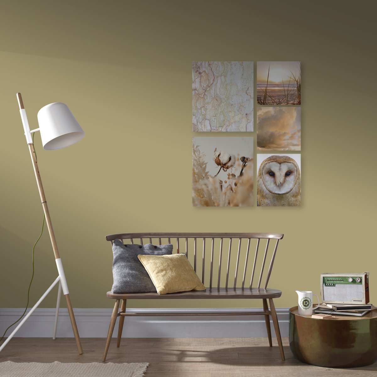 Set de 5 toiles imprimées Nature Sépia beige, ART FOR THE HOME