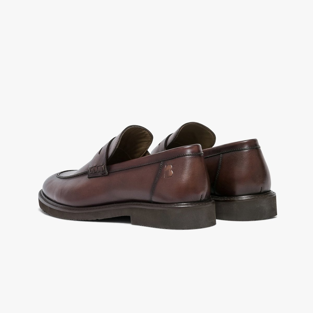 Mocassin en cuir OLIVIER marron cafe, BOCAGE