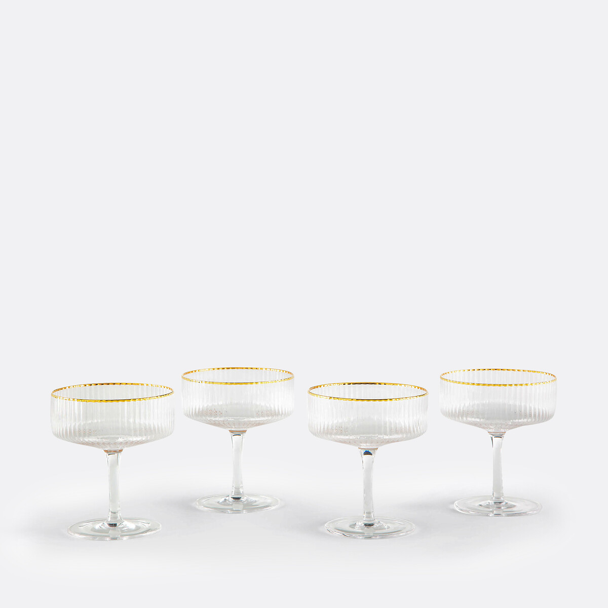 Lot de 4 coupes à champagne, Lurik transparent, LA REDOUTE INTERIEURS