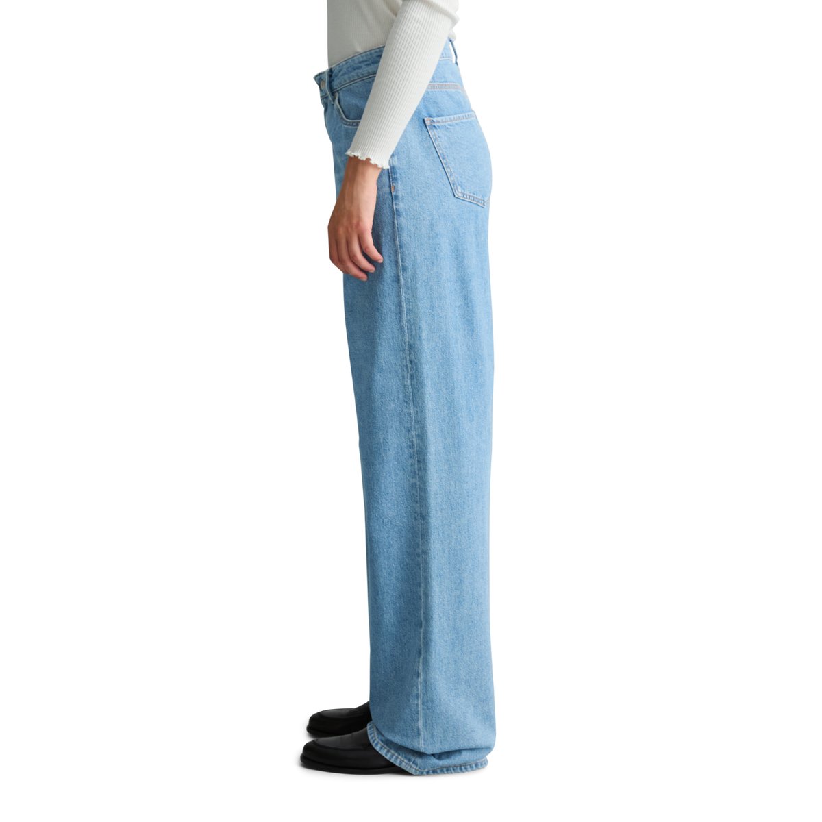 Jeans modèle Tomma wide en coton bio non extensible bleu, MARC O’POLO DENIM