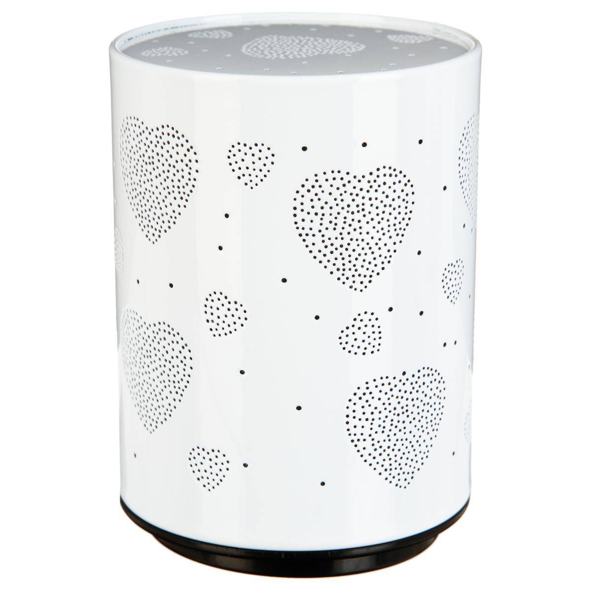 Veilleuse enfant LED PUSH blanc coeur, ATMOSPHERA FOR KIDS