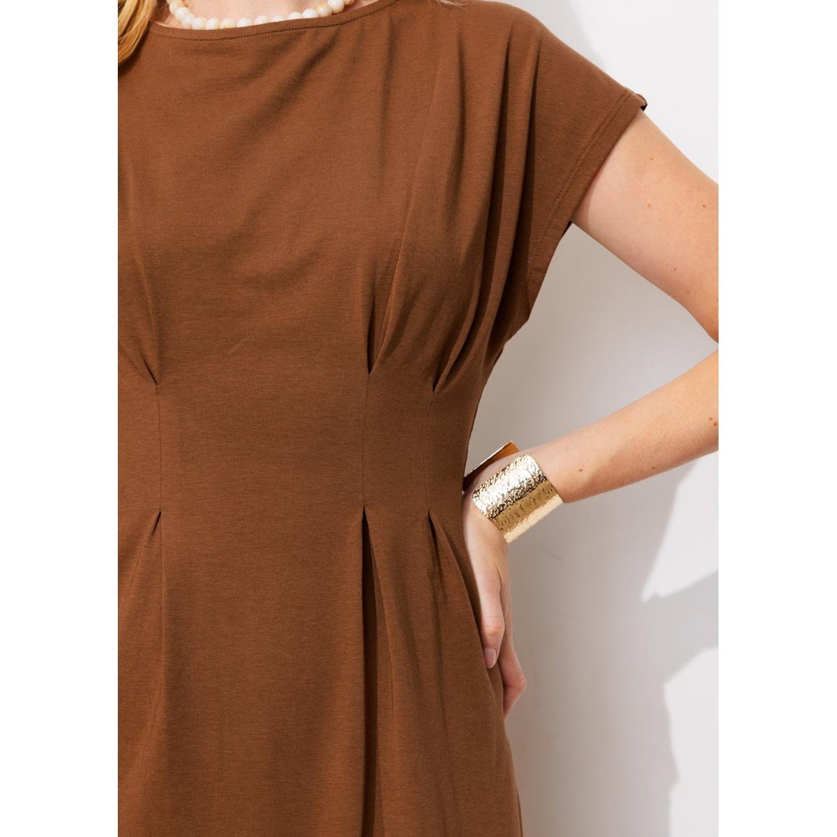 Robe en jersey chocolat, PROMOD