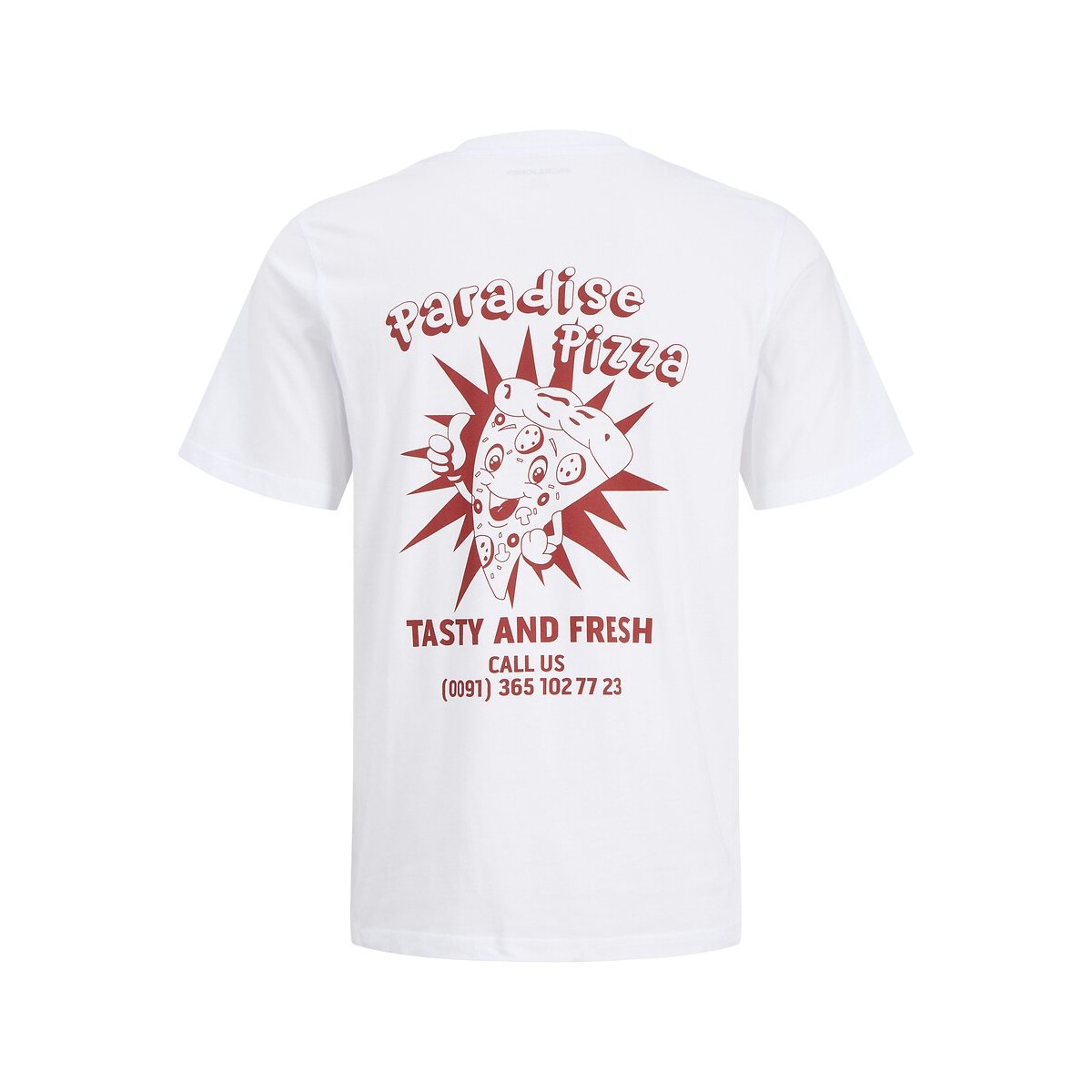 T-shirt com logótipo gráfico atrás, BREWY branco, JACK & JONES