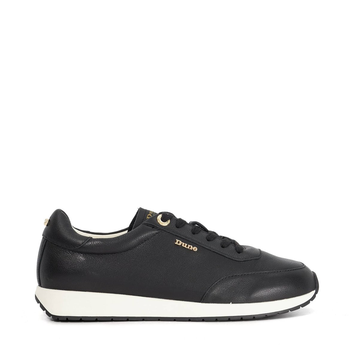 Baskets de course à lacets en daim - ETTAH black-leather, DUNE LONDON