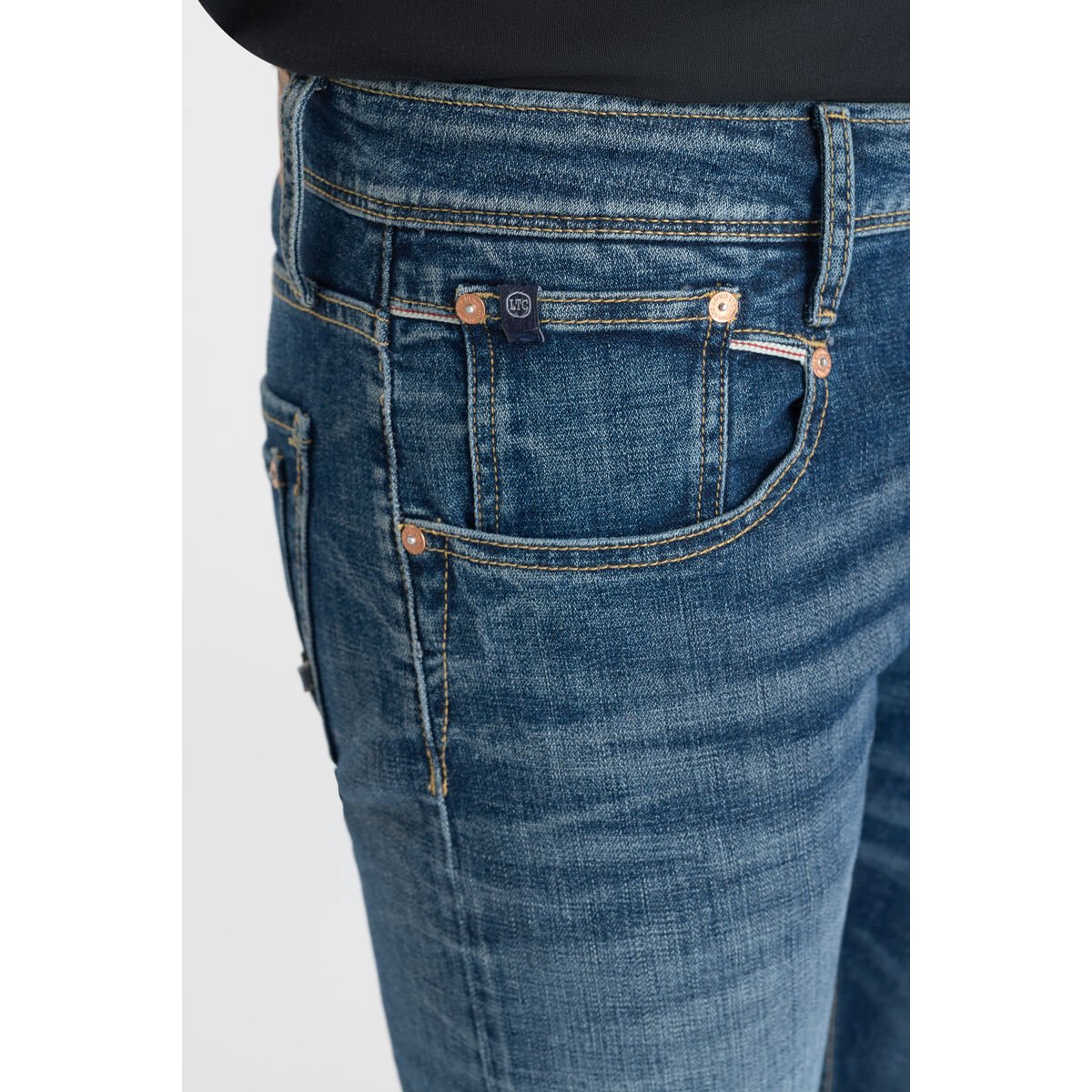 Jeans slim stretch 700/11, longueur 34 blue, LE TEMPS DES CERISES