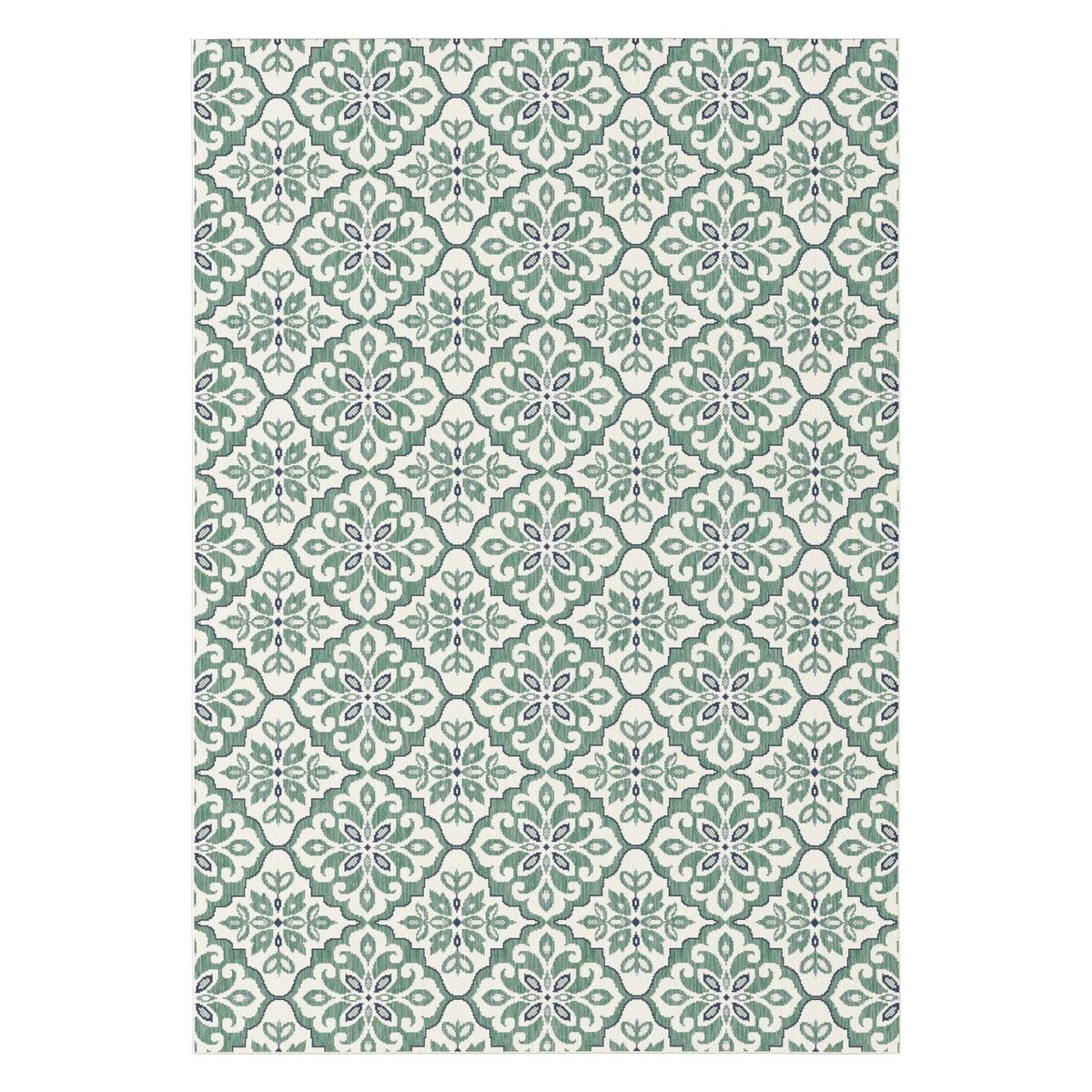 Tapis ethnique intérieur extérieur SINTRA vert naturel, AFK LIVING
