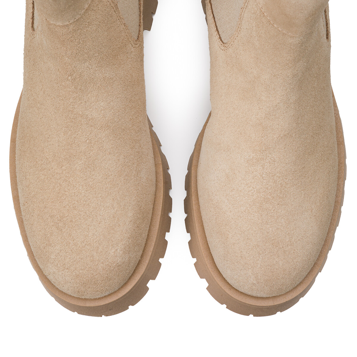 Boots cuir semi-montantes Ridle beige, JONAK