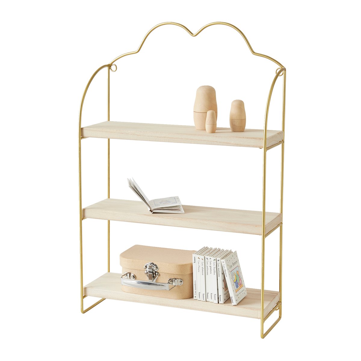 Etagère 3 niveaux Nuage laiton, VERTBAUDET