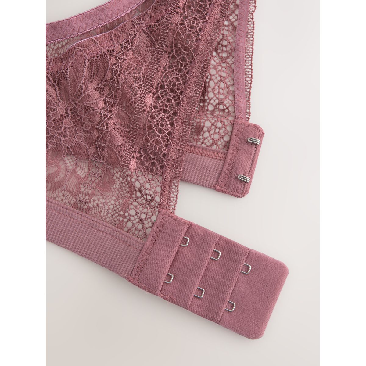 Soutien-gorge confort en dentelle et modal taupe, NEXT