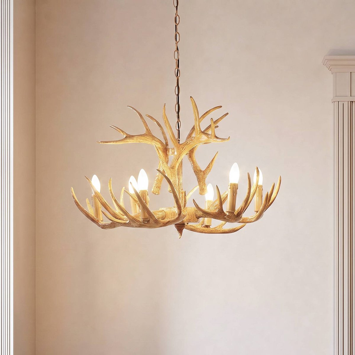 Suspension  traditionnelle, Fibi marron rustique, LINDBY