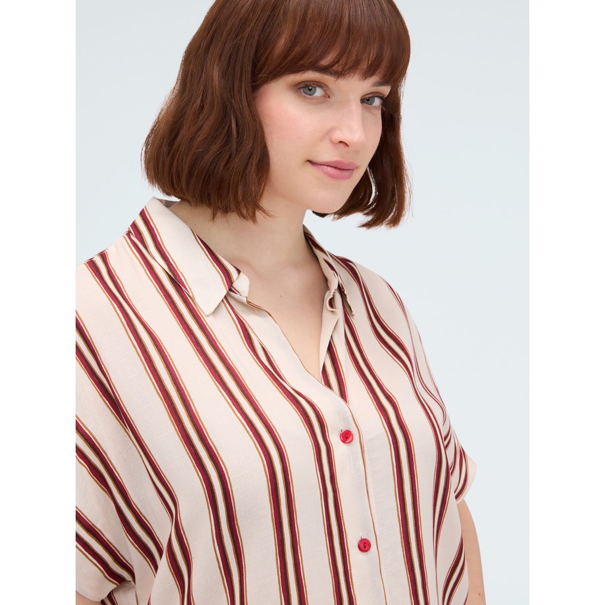 Chemise rayée beige, FIORELLA RUBINO