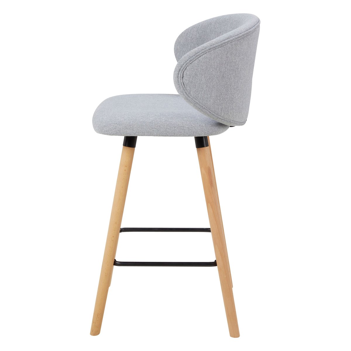 Chaise snack tissu gris clair, ZAGO