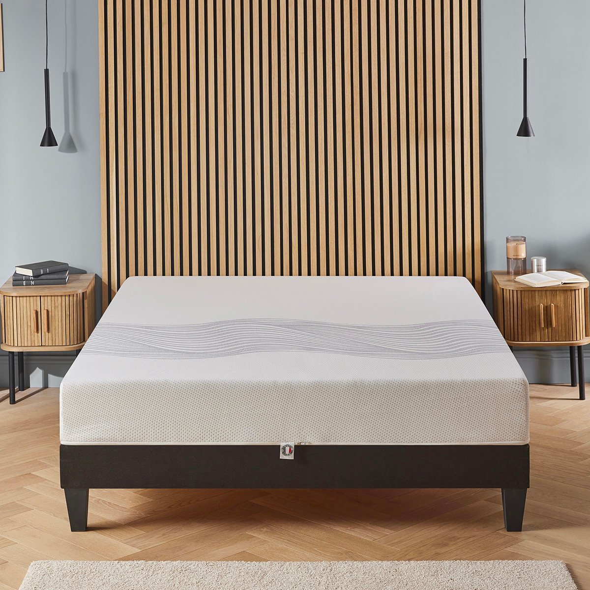 Matelas Mousse Sensitive 140x200 cm Accueil Mémoire de forme blanc, OLYMPE LITERIE