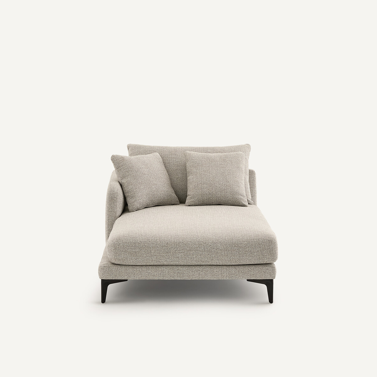 Méridienne en mélange texturé, MODERNISTE gris moyen, AM.PM X EMMANUEL GALLINA