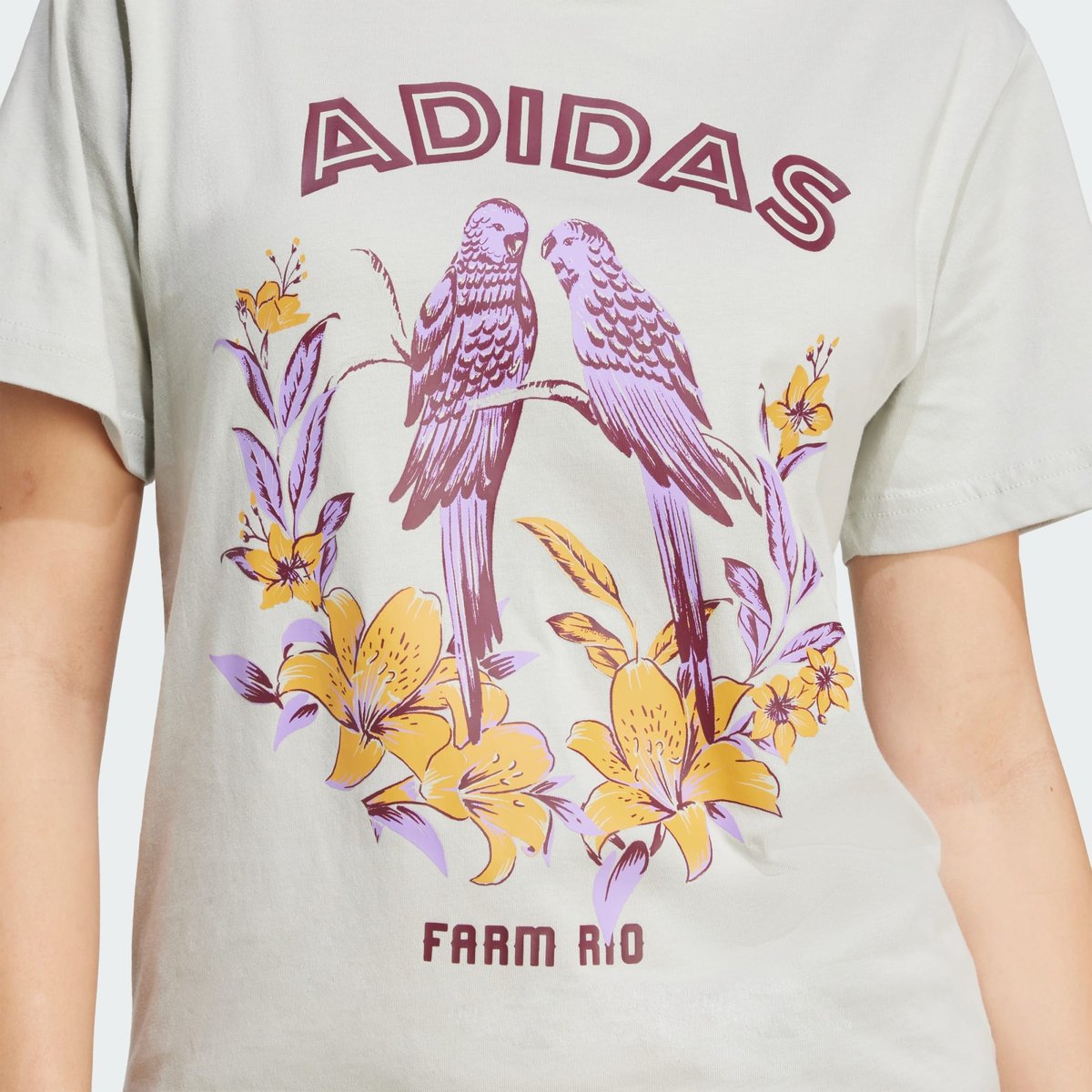 T-Shirt Adidas X Farm Graphic 2 T-Shirt Adidas X Farm Graphic 2 ash silver, ADIDAS SPORTSWEAR