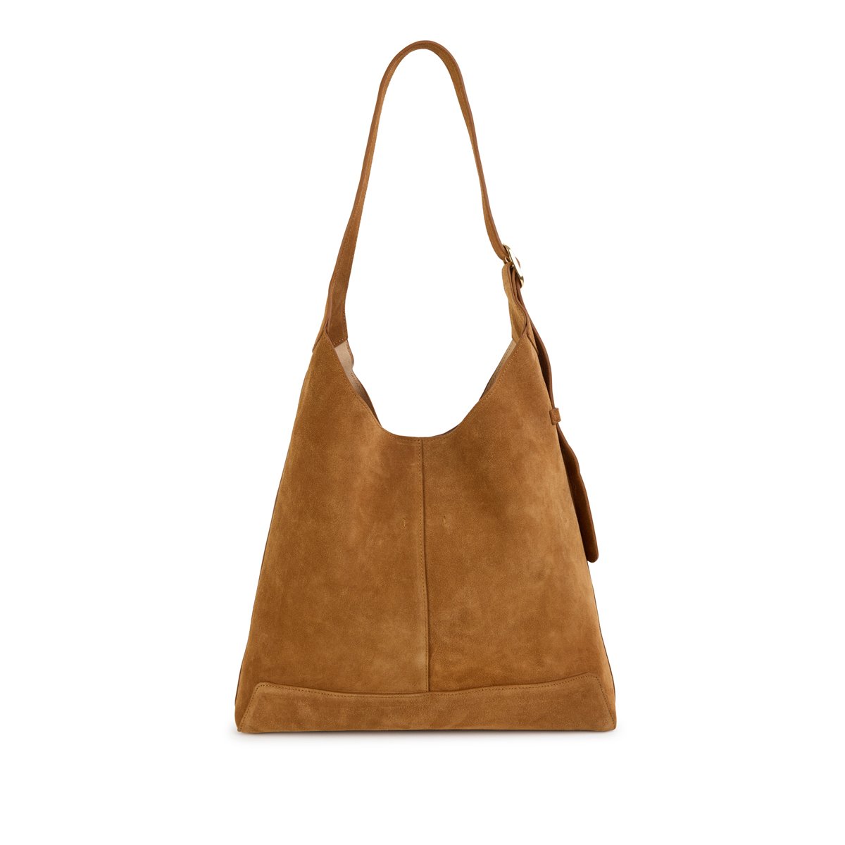 Sac porté épaule en cuir suédé, DONNA camel, NAT & NIN