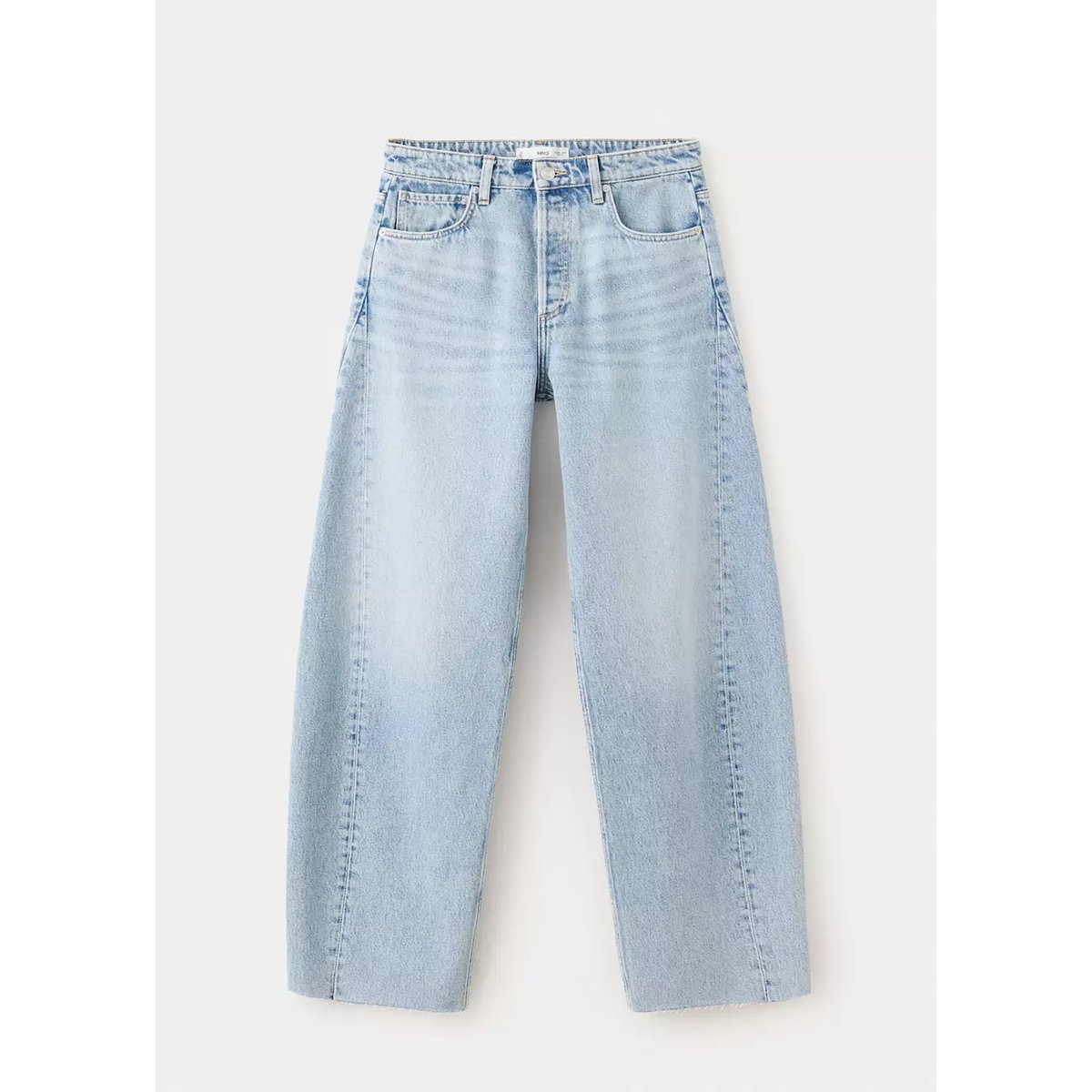 Jean balloon taille normale bleu clair, MANGO