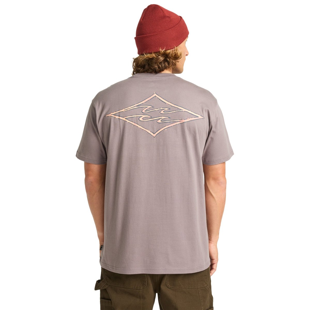 T shirt manches courtes CRAYON WAVE gris dusty purple, BILLABONG
