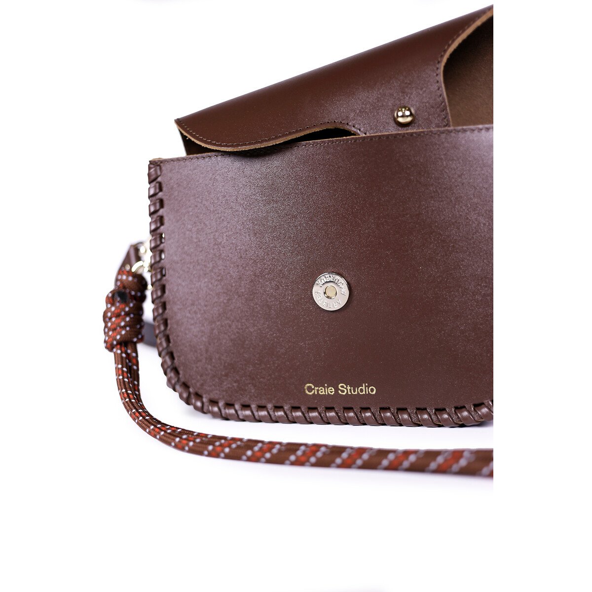 Sac besace en cuir, WEST chocolat, CRAIE STUDIO