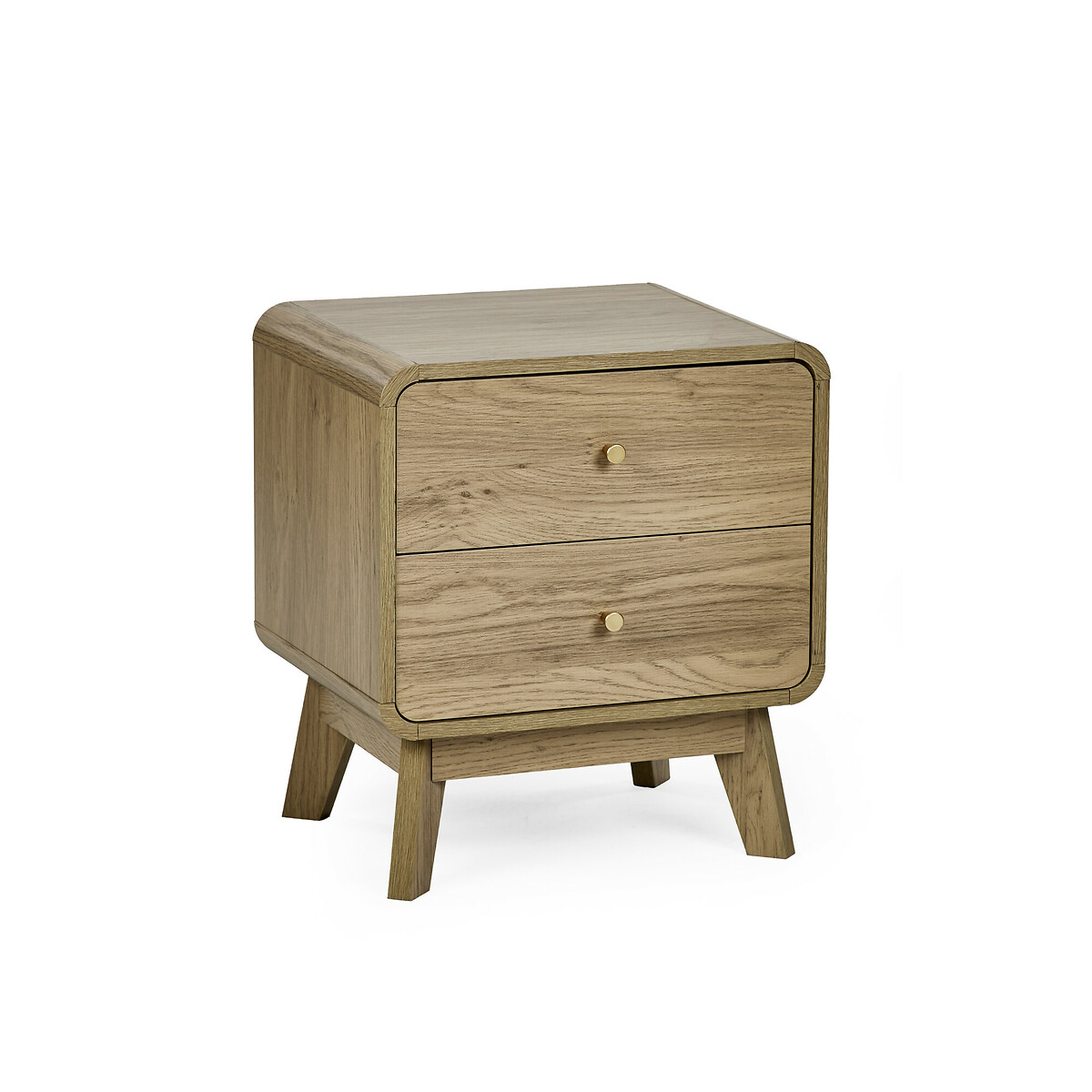 Seluna Retro 2 Drawer Oak Bedside natural oak, SO'HOME