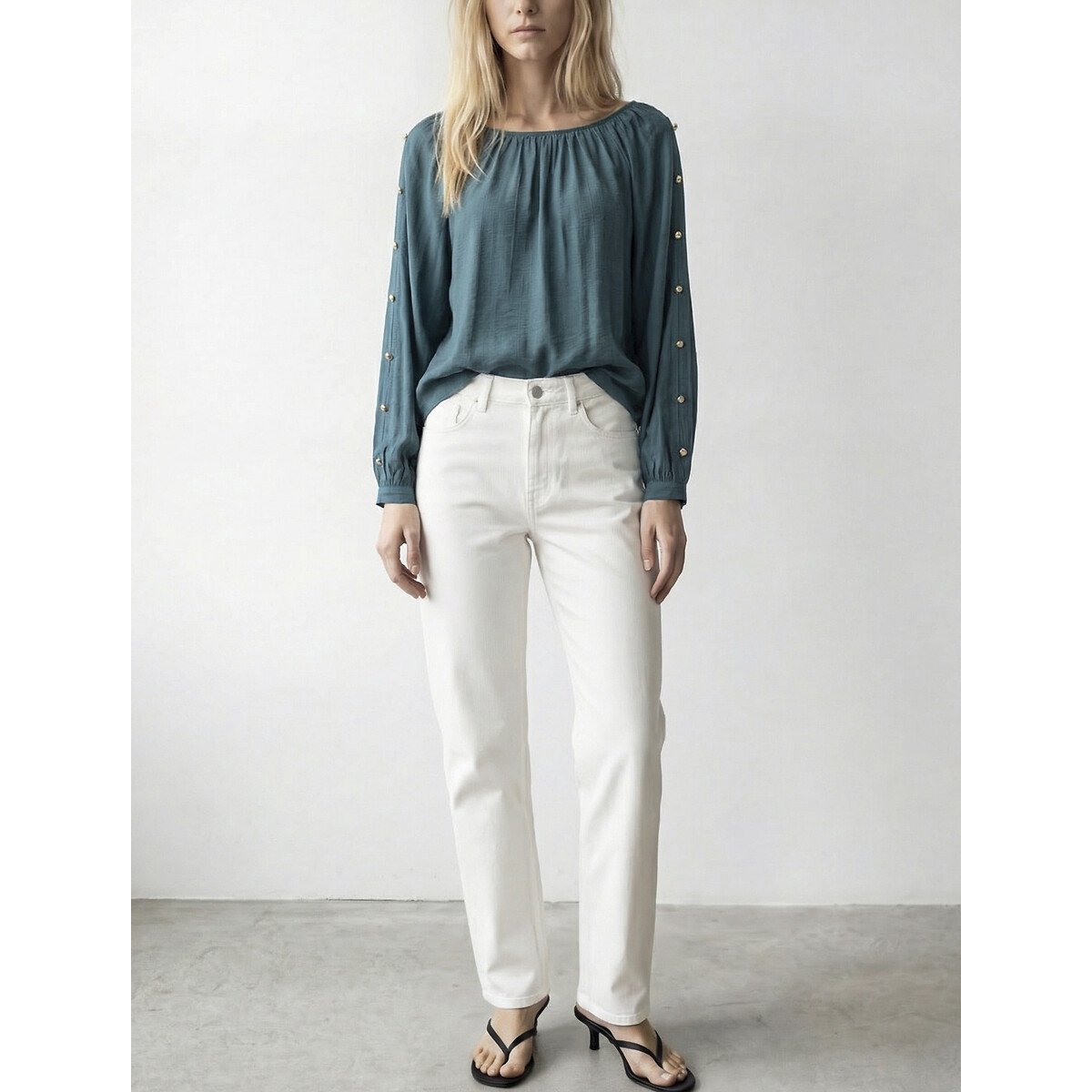 Blouse manches longues bleu canard, VILA