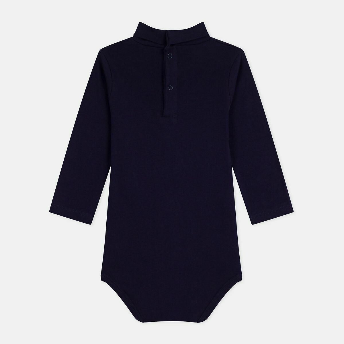 Body manches longues col roulé bleu marine, PETIT BATEAU