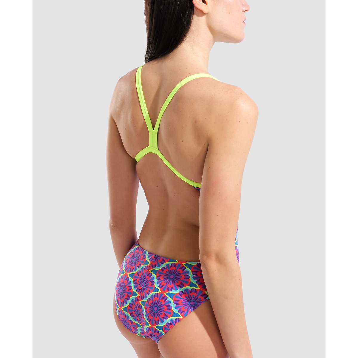 Maillot de bain FLORAL dos Challenge imprimé violet multicolore, ARENA