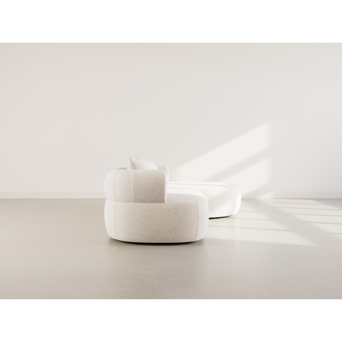 Canapé d'Angle droit 4 places - ANGELA beige, BEST MOBILIER