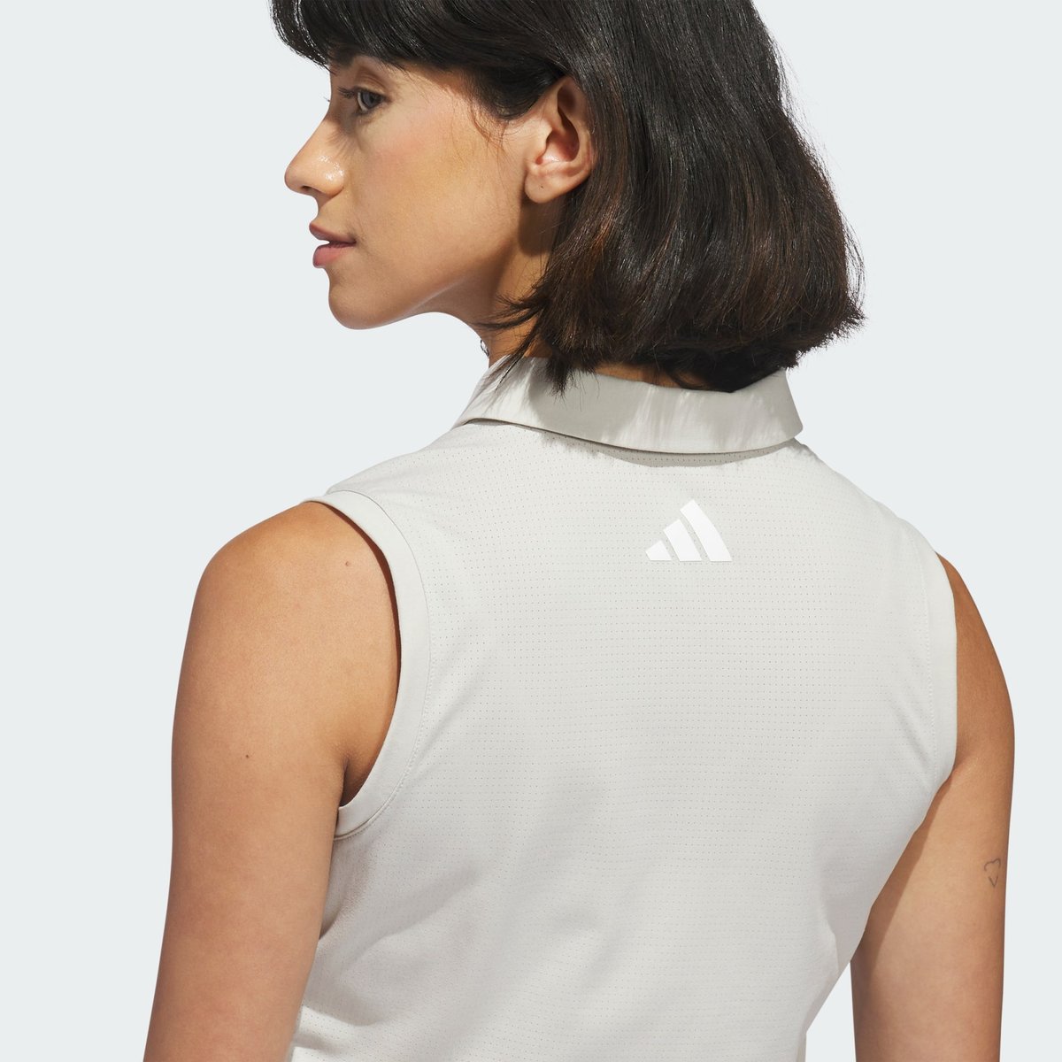 Polo Beyond The Course Crop Twistknit Polo Beyond The Course Crop Twistknit beige, adidas Performance