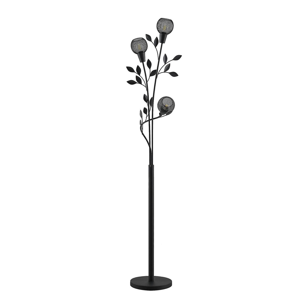 Lampadaire en métal florentin, Kanye noir, LINDBY